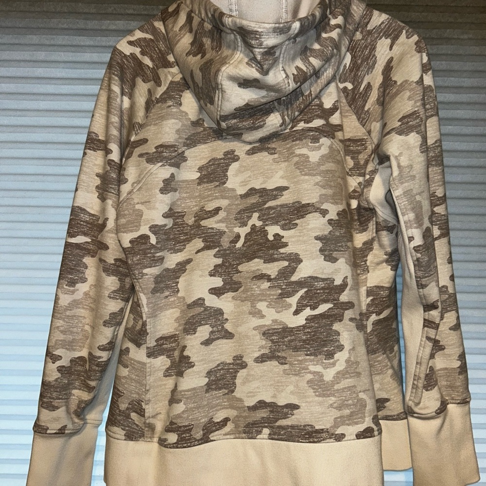 Athleta Neutral Camo Zip-Up Hoodie Jacket - Picture 7 of 8